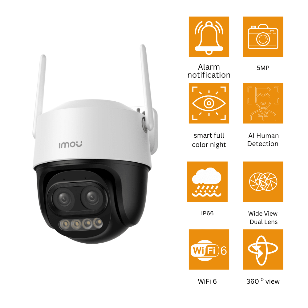 Cruiser Z 5MP| PT Zoom Lens 2.8-12mm Wi-Fi Camera | Outdoor Smart Security, Pan-Tiltm, Night Vision Cruiser Z 5MP| PT Zoom Lens 2.8-12mm Wi-Fi Camera | Outdoor Smart Security, Pan-Tiltm, Night Vision