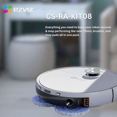 CS - RA - KIT08 Replacement Accessory Kit for EZVIZ RS2 | Brushes, Filters & Mop Cloths | Complete Maintenance Pack for RS2 Robot Vacuum & Mop - Bestways Smart - home Solutions