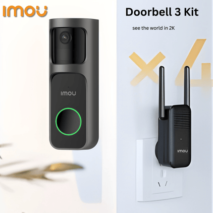 DS3  Doorbell 3 Kit 4MP Wi-Fi Video Doorbell | Smart Home Security | Two-Way Audio ,Motion Detection