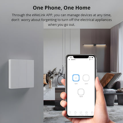 SONOFF M5 Series UK Size 7*7 Smart Wi-Fi Touch Switch |Wall Switch | Remote Control | Scheduling | Smart Home Automation