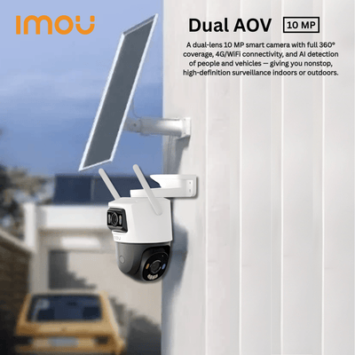 IMOU IPC - SA70F - 10M1T2 - EU/FSP008 Dual AOV | 10MP Dual - Lens 4G/Wi - Fi Pan - Tilt Security Camera | Solar Powered | 10000mAh Battery | Color Night Vision - Bestways Smart - home Solutions