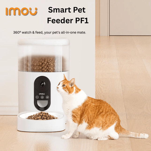 IMOU Smart Pet Feeder | Wi-Fi Automatic Pet Food Dispenser | Remote Control via App, Portion Control