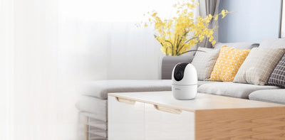 IMOU Ranger 2 3MP indoor camera in a living room, lifestyle
