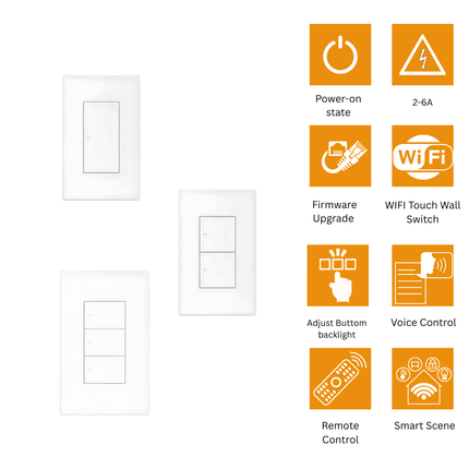 M5 Series Magic Type  Smart Wi-Fi |  remote control| Wall Switch | Scheduling ,Smart Home Automation