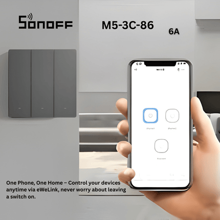 M5  UK Size 7*7 Smart Wi-Fi Touch Switch |Wall Switch | Remote Control | Scheduling | Smart Home