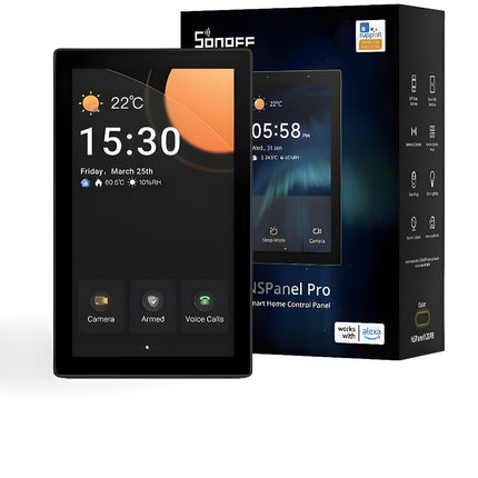 NSPanel Pro 120 | Smart Home Control Panel with Zigbee 3.0 Gateway | 4" Touchscreen | Wi-Fi