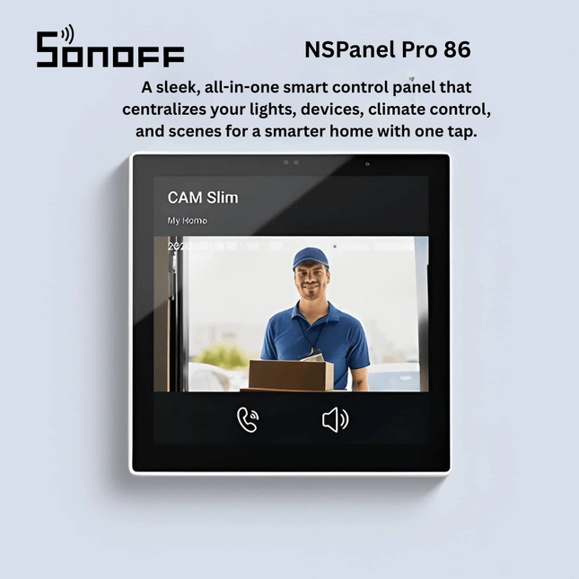NSPanel Pro 86 | Smart Home Control Panel with Zigbee 3.0 Gateway |4" Touchscreen | Wi-Fi | Security