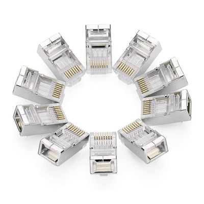 يوجرين رؤوس شبكة Cat6 RJ45 معدنية 8P8C NW111