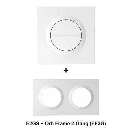 SONOFF E2GS with Orb 2-Gang frame EF2G