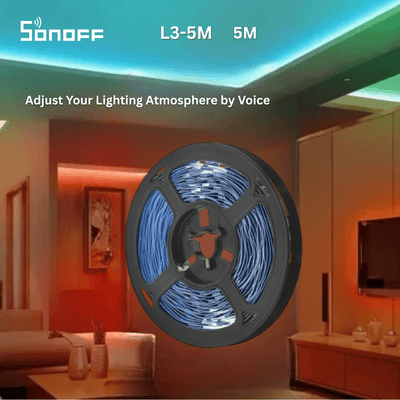 SONOFF L3 - 5M Smart Wi - Fi RGB LED Light Strip | 5M Flexible Strip | Voice Control |  Bestways Smart - home Solutions