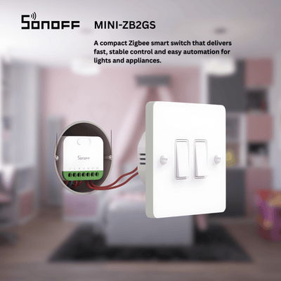 SONOFF MINI-2GS Matter Dual Smart Switch 16A | 2-Gang Wi-Fi Relay Module | Independent Dual Channel
