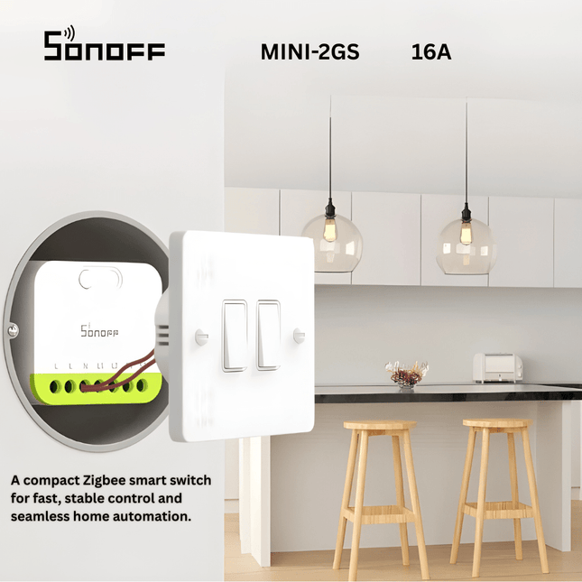 SONOFF MINI-2GS Zigbee Dual Channel Smart Switch | Two Independently Controlled Circuits
