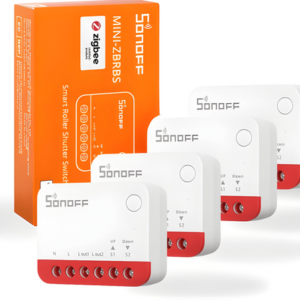 SONOFF MINI - ZBRBS 4 - Pack Zigbee Smart Switch Module | Compact Relay for Roller Shutter & Curtain Control