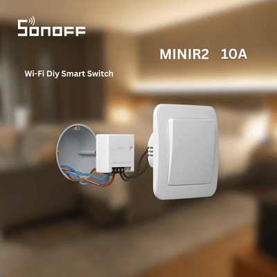 SONOFF MINIR2 Smart Wi-Fi Switch | DIY Relay Module | Remote Control via eWeLink | Smart Home