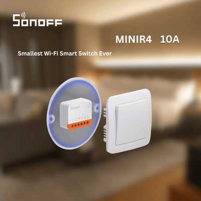 SONOFF MINIR4 Smart Wi-Fi Switch | DIY Relay Module | Remote Control via eWeLink | Smart Home