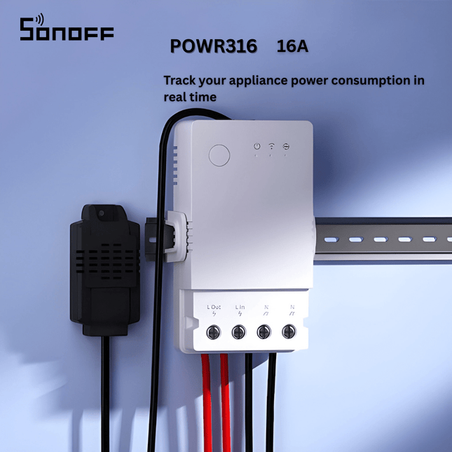 SONOFF POWR316 Smart Wi-Fi Power Monitoring Switch | 16A Energy Meter | Overload Protection