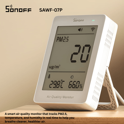 SAWF-07P AirGuard PM2.5 Air Quality Monitor | Matter over Wi-Fi |  Temperature & Humidity
