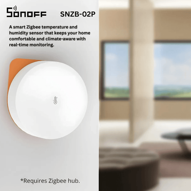 SONOFF SNZB-02P Zigbee 3.0 Temperature & Humidity Sensor | LCD Display | Real-Time Monitoring
