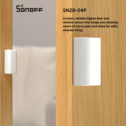 SONOFF SNZB-04P Zigbee 3.0 Wireless Door & Window Sensor | Real-Time Open/Close Alerts