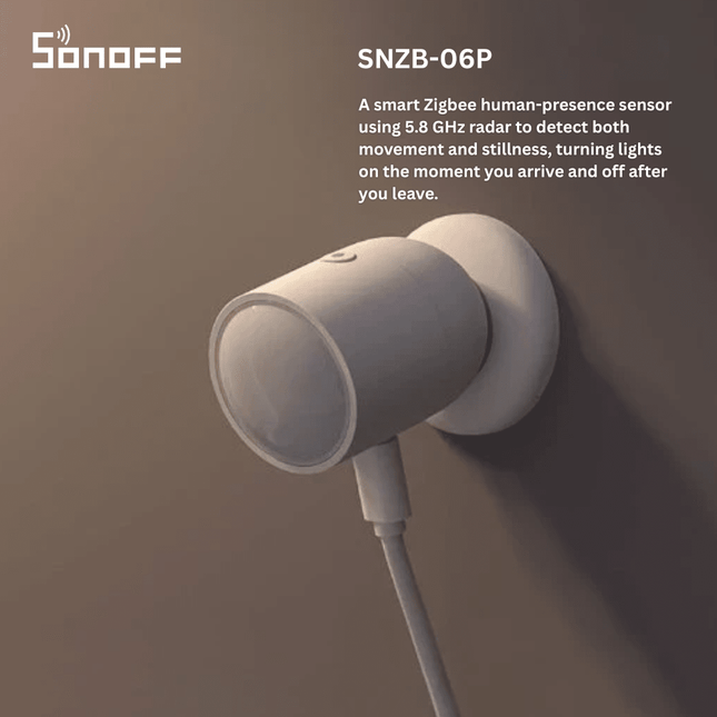 SONOFF SNZB-06P Zigbee 3.0 Human Presence Sensor | mmWave Radar Motion Detection | Ultra-Accurate