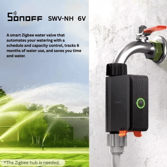 SONOFF SWV-BSP Smart Water Valve Controller | Automatic Water Shut-Off | App & Voice Control
