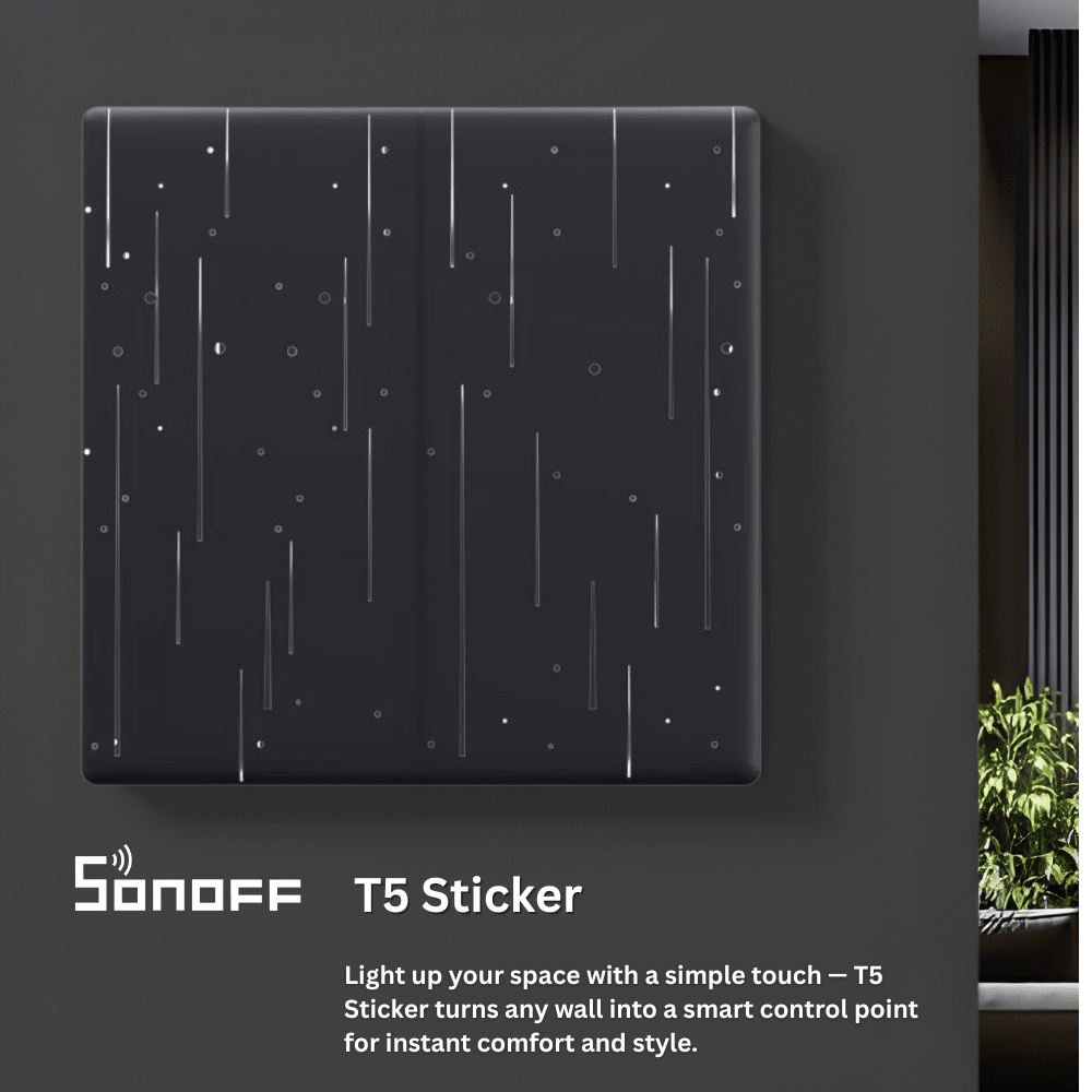 غطاء للمفاتيح الذكية أغطية ملونة قابلة للتبديل لديكور المنزل SONOFF T5 Sticker غطاء للمفاتيح الذكية أغطية ملونة قابلة للتبديل لديكور المنزل SONOFF T5 Sticker