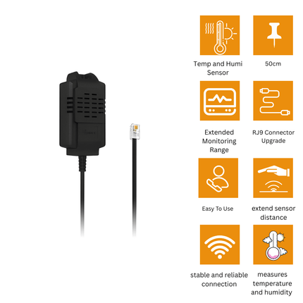 SONOFF THS01 50cm Temperature & Humidity Sensor | Waterproof Probe | Compatible with TH Series