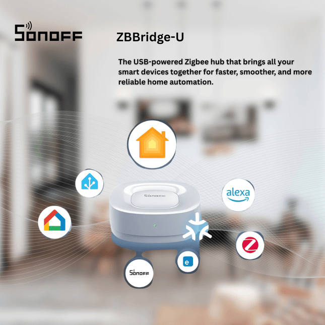 SONOFF ZBBridge-U Ethernet Zigbee Bridge | Connects Zigbee Devices to Wi-Fi Network | Stable Wired