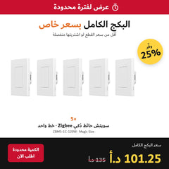 SONOFF ZBM5 Smart Wall Switch Series Magic Size | Zigbee Push-Button Switch | 1 Gang | 5 Pack