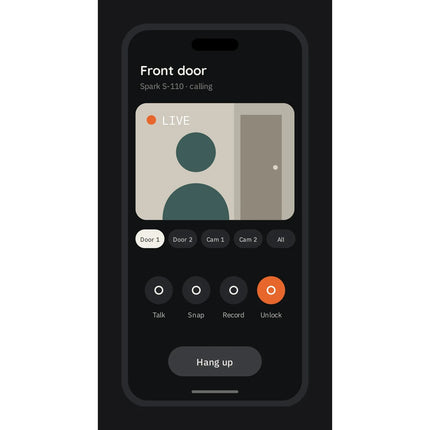 Spark S-110 IP video intercom indoor monitor – phone app