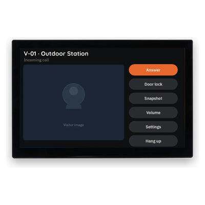 Spark S-210 IP video intercom indoor monitor – incoming call screen