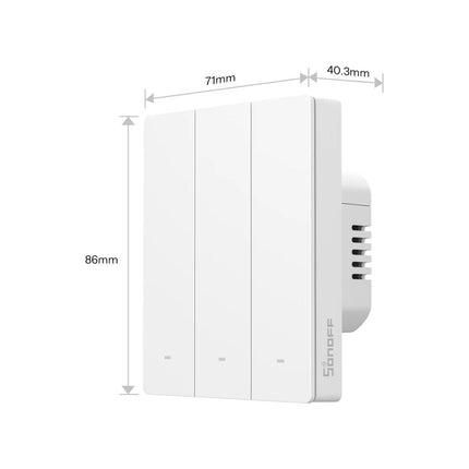 SONOFF ZBM5 Smart Wall Switch 3 Gang | 80 Type Zigbee Push-Button + Optional 2/3/4-Gang Frame | ZBM5-3C-80W
