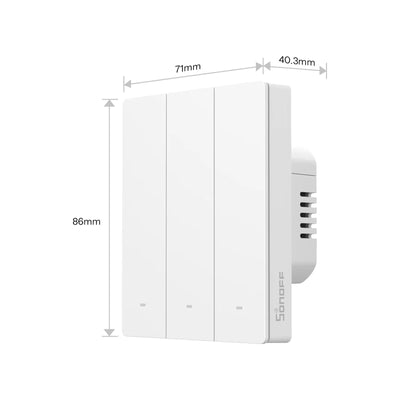 SONOFF ZBM5 Smart Wall Switch 3 Gang | 80 Type Zigbee Push-Button + Optional 2/3/4-Gang Frame | ZBM5-3C-80W