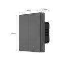 SONOFF M5 Smart Wall Switch 2 Gang | UK Size 86 Type, White Matter & Black | M5-2C-86