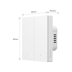 SONOFF ZBM5 Smart Wall Switch 2 Gang | UK Size 86 Type Zigbee Push-Button | ZBM5-2C-86W