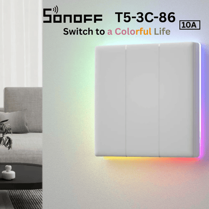 T5 Ultimate Series UK Size | Smart Wi-Fi Touch Switch | Gang Wall Switch | Remote Control