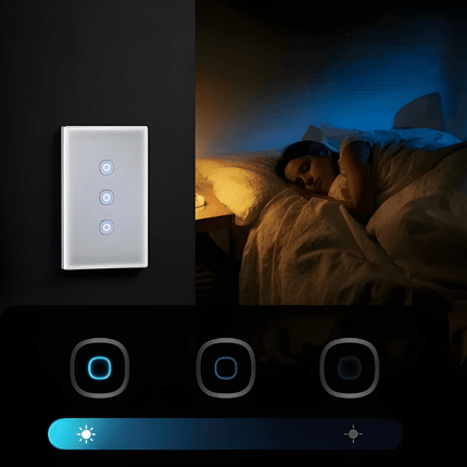 T6 Matter Series Smart Touch Wall Switch | Wi-Fi | Glass Panel Touch Switch | Works with Alexa