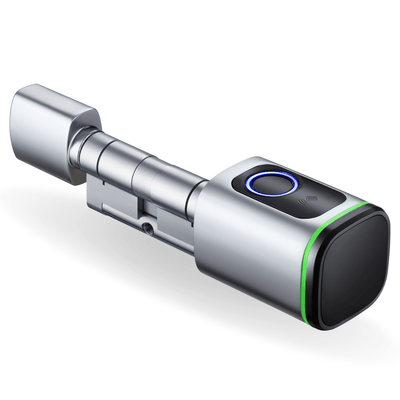 TUYA Smart Cylinder Lock – Bluetooth Keyless Entry, App - Controlled, Secure Silver Finish -Bestways Smart - home Solutions