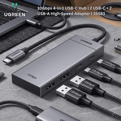 UGREEN 10Gbps 4 - in - 1 USB - C Hub | 2 USB - C + 2 USB - A High - Speed Adapter | 35583 - Bestways Smart - home Solutions