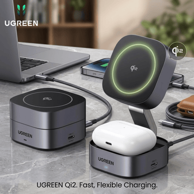 UGREEN 2 - in - 1 Qi2 Magnetic Foldable Fast Charging Station | 35316 - Bestways Smart - home Solutions