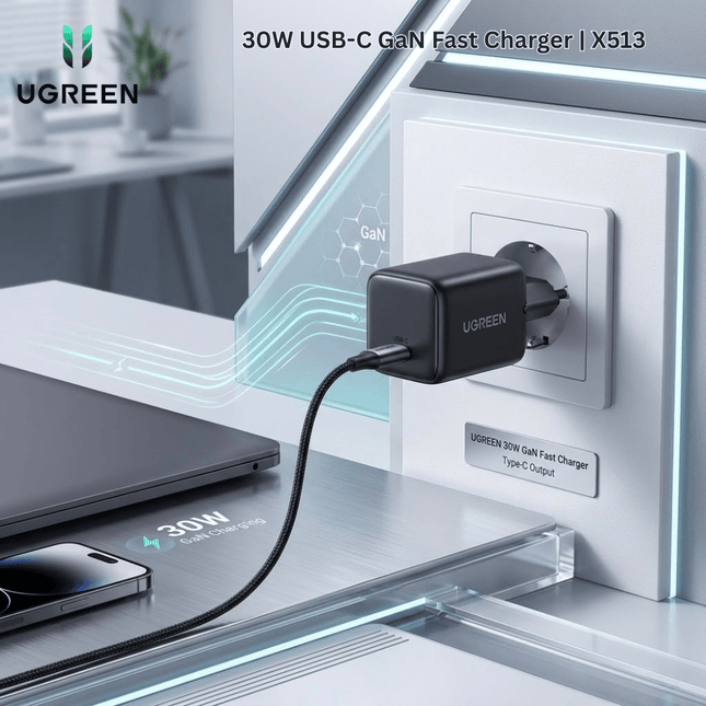 UGREEN 30W USB - C GaN Fast Charger | X513 - Bestways Smart - home Solutions