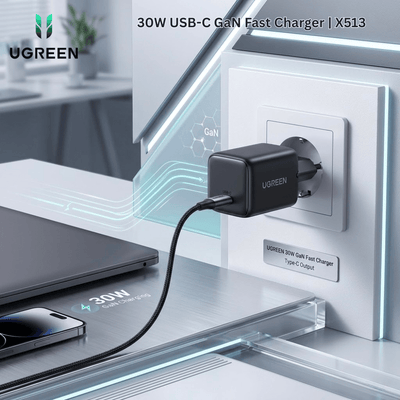 UGREEN 30W USB - C GaN Fast Charger | X513 - Bestways Smart - home Solutions