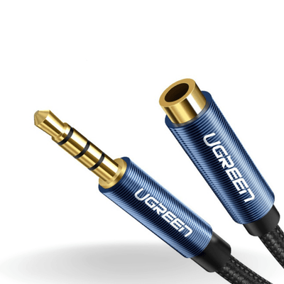 UGREEN 3.5mm Male to Female Extension Cable AV118 | AUX Braided Cable - Bestways Smart - home Solutions