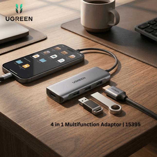 UGREEN 4 in 1 Multifunction Adaptor | 15395 - Bestways Smart - home Solutions