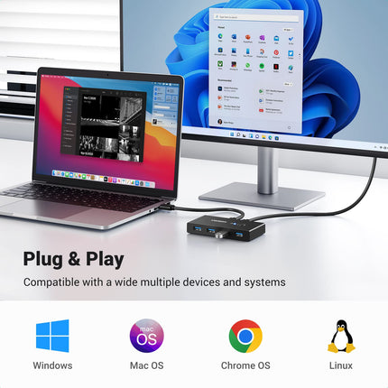 UGREEN US216 USB 3.0 4-Port Switch – view 4