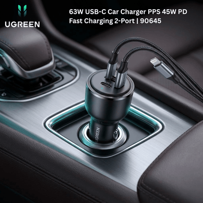 UGREEN 63W USB - C Car Charger PPS 45W PD Fast Charging 2 - Port | 90645 - Bestways Smart - home Solutions