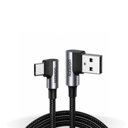 UGREEN Angled USB - C Male To USB2.0 A Male 3A Data Cable (90°Angle) (Black) | US284 - Bestways Smart - home Solutions