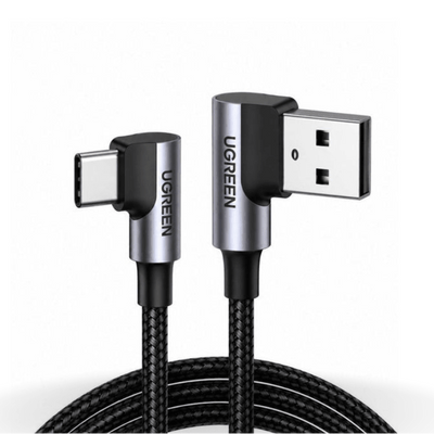 UGREEN Angled USB - C Male To USB2.0 A Male 3A Data Cable (90°Angle) (Black) | US284 - Bestways Smart - home Solutions