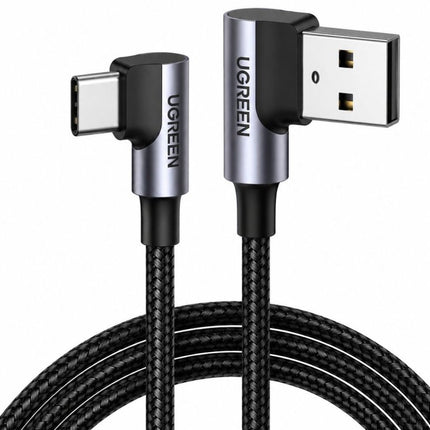 UGREEN Angled USB - C Male To USB2.0 A Male 3A Data Cable (90°Angle) (Black) | US284 - Bestways Smart - home Solutions