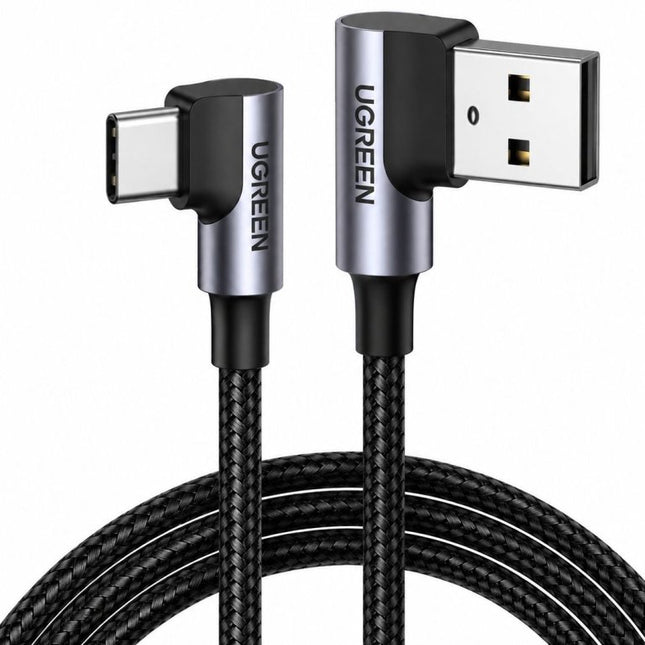 UGREEN Angled USB - C Male To USB2.0 A Male 3A Data Cable (90°Angle) (Black) | US284 - Bestways Smart - home Solutions